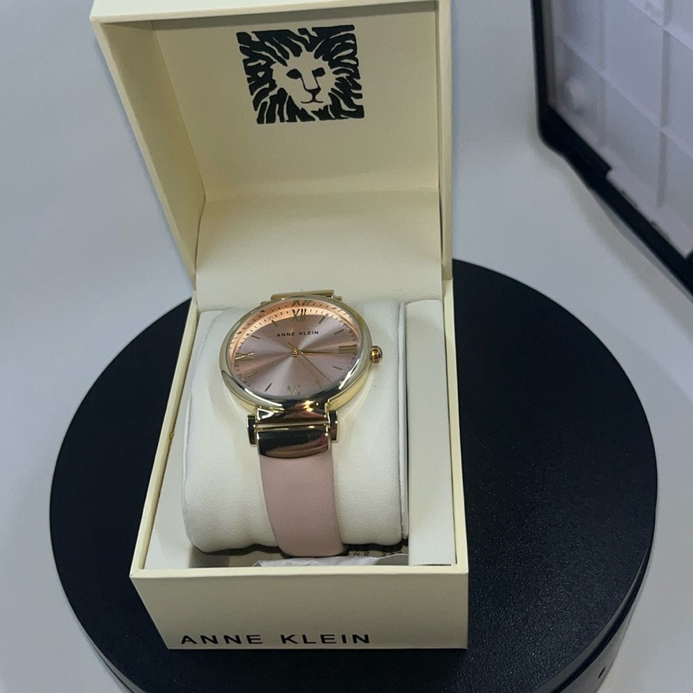 Annie Klein Pink/Gold Strap Watch
